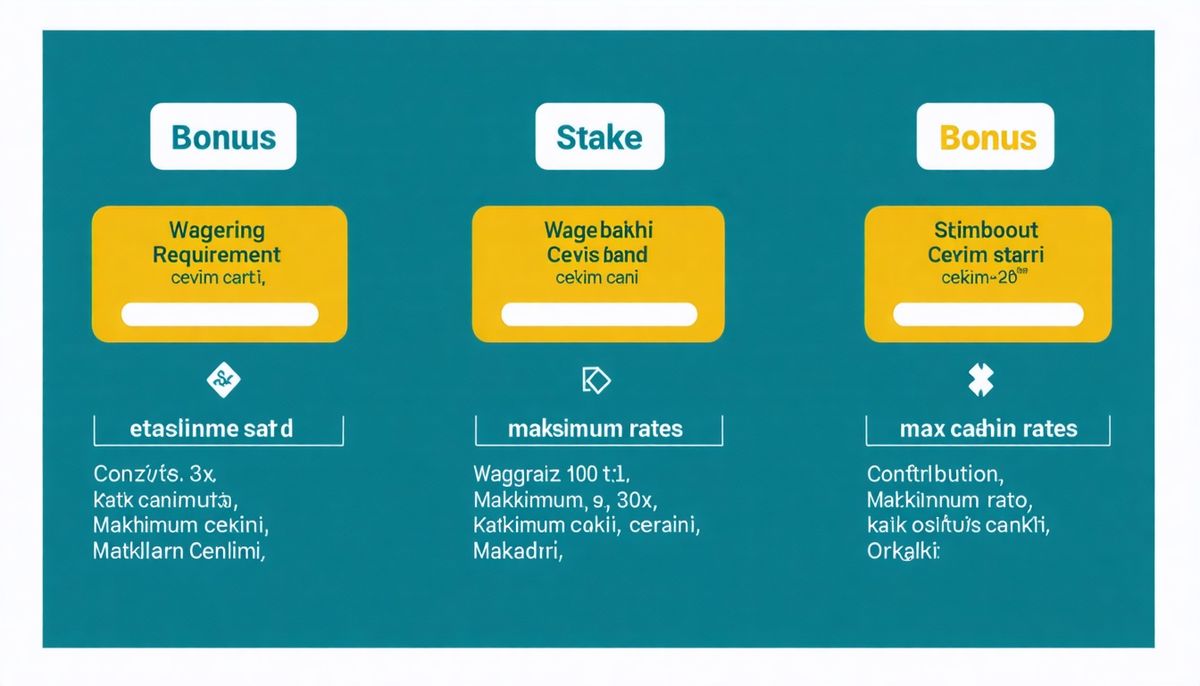 Casino bonus terimleri: Çevrim şartı, stake ve maksimum çekim açıklaması
